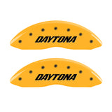 MGP 4 Caliper Covers Engraved Front & Rear Daytona Yellow finish black ch - 12162SDAYYL