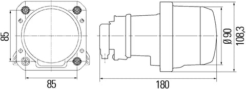 Hella HLMP 90mm Bi-Xenon D2S 12V ECE LHD *Special Order/No Cancellation* - 009997011