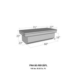 Westin/Brute Full Lid Full Size XOver XDeep XWide w/ slant - Aluminum - 80-RB120FL