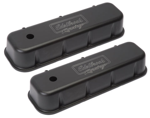 Edelbrock Valve Cover Victor Series Chevrolet 1965 and Later 396-502 V8 Tall Black - 41803