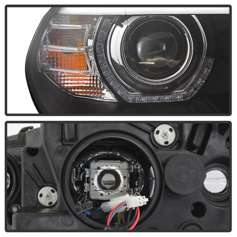 Spyder 07-10 BMW X5 E70 (HID Models Only) Projector Headlights - Black PRO-YD-BMWE7007-AFSHID-BK - 5085481