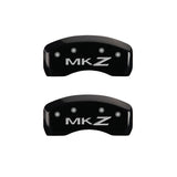 MGP 4 Caliper Covers Engraved Front Lincoln Engraved Rear MKZ Black finish silver ch - 36008SLCZBK