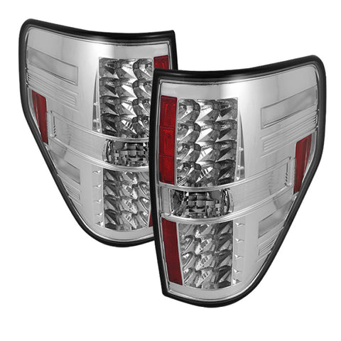 Spyder Ford F150 09-14 LED Tail Lights Chrome ALT-YD-FF15009-LED-C - 5008404