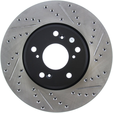 StopTech Slotted & Drilled Sport Brake Rotor Front Left 13 Honda Accord Sport - 127.40086L