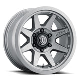 ICON Rebound Pro 17x8.5 6x5.5 0mm Offset 4.75in BS 106.1mm Bore Titanium Wheel - 21817858347TT