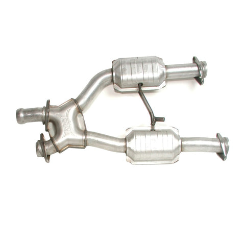 BBK 79-93 Mustang 5.0 Short Mid X Pipe With Catalytic Converters 2-1/2 For BBK Long Tube Headers - 1659