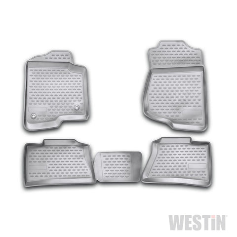 Westin 2007-2013 Chevrolet Silverado 1500/2500HD/3500HD Crew Cab Profile Floor Liners 4pc - Black - 74-06-41005