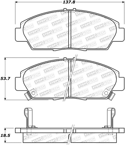 StopTech Street Brake Pads - Rear - 308.05680