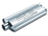 Borla Universal Center/Dual Oval 2.5in In/Dual 2.5in Out 19in x 4in x 9.5in Notched PRO-XS Muffler - 400485