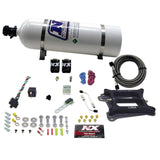 Nitrous Express 4150 4-BBL/Gasoline Nitrous Kit (100-500HP) w/15lb Bottle - 50040-15