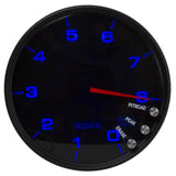 Autometer Spek-Pro Gauge Tachometer 5in 8K Rpm W/Shift Light & Peak Mem Black/Smoke/Black - P23852