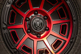 ICON Victory 17x8.5 5x5 -6mm Offset 4.5in BS Satin Black w/Red Tint Wheel - 3017857345SBRT