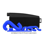 Mishimoto Subaru 02-07 WRX/04-07 STi Top-Mount Intercooler Kit - Powder Coated Black & Blue Hoses - MMTMIC-WRX-01BKBL