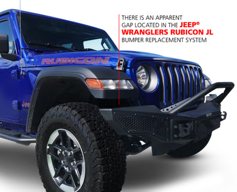 Go Rhino 07-20 Jeep Wrangler JL/JLU/JK/JKU/Gladiator JT Rockline Full Width Bumper w/ Overrider - 331201T