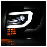 Spyder Ford F150 13-14 Xenon Model Only Light Bar Projector Headlights Blk PRO-YD-FF15013PL-SEQ-BK - 5087584