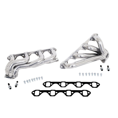 BBK 87-95 Ford F150 Truck 5.8 351 Shorty Unequal Length Exhaust Headers - 1-5/8 Silver Ceramic - 35110