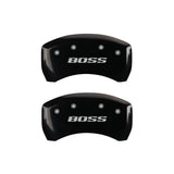 MGP Rear set 2 Caliper Covers Engraved Rear Boss Black finish silver ch - 10010RBSSBK