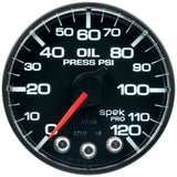 Autometer Spek-Pro 52.4mm 0-120 PSI Digital Stepper Motor Oil Pressue Gauge - P325328