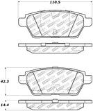 StopTech Street Select Brake Pads - 305.11610