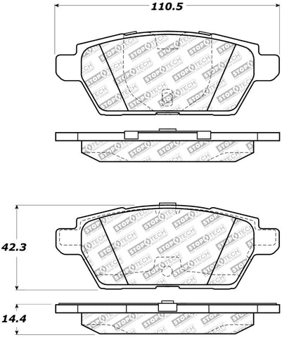 StopTech Street Select Brake Pads - 305.11610