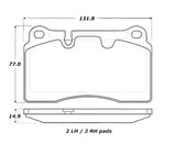 StopTech Performance 14-17 Volkswagen Touareg Front Brake Pads - 309.11650