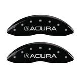 MGP 4 Caliper Covers Engraved Front & Rear Acura Black Finish Silver Char 2017 Acura RDX - 39022SACUBK