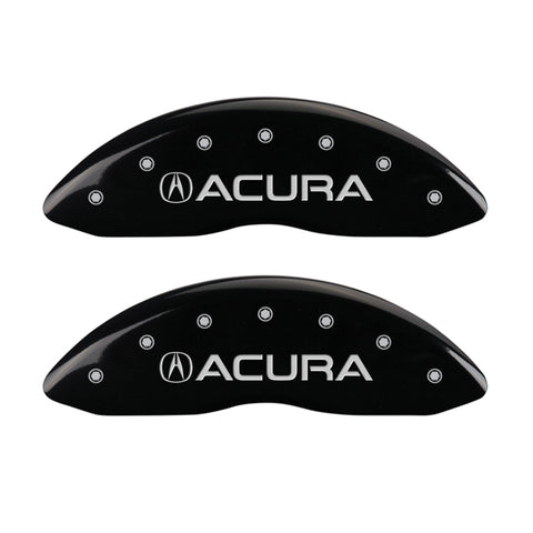 MGP 4 Caliper Covers Engraved Front & Rear Acura Black Finish Silver Char 2017 Acura RDX - 39022SACUBK