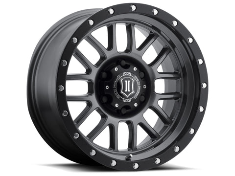 ICON Alpha 17x8.5 6x5.5 0mm Offset 4.75in BS 106.1mm Bore Gun Metal Wheel - 1217858347GM