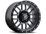 ICON Alpha 17x8.5 6x135 6mm Offset 5in BS 87.1mm Bore Gun Metal Wheel - 1217856350GM