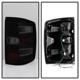 xTune Chevy 1500 14-16 / Silverado 2500HD/3500HD LED Tail Lights - Black Smoked ALT-JH-CS14-LED-BSM - 9036552