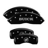 MGP 4 Caliper Covers Engraved Front Buick Rear Black Finish Silver Char 2017 Buick Envision - 49011SBSHBK