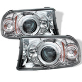 Spyder Dodge Dakota 97-04/Durango 98-03 1PC Projector Headlights LED Halo LED Chrm PRO-YD-DDAK97-C - 5009791