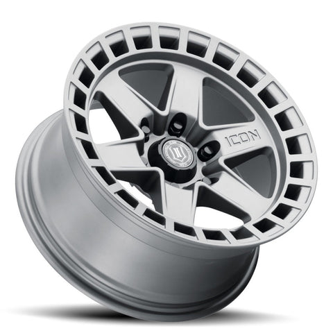 ICON Raider 17x8.5 6x120 0mm Offset 4.75in BS Titanium Wheel - 3417859447TT