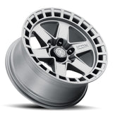 ICON Raider 17x8.5 6x135 6mm Offset 5in BS Titanium Wheel - 3417856350TT