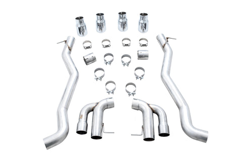 AWE Tuning 18-19 BMW M5 (F90) 4.4T AWD Axle-back Exhaust - Track Edition (Chrome Silver Tips) - 3020-42069