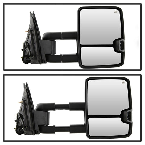 xTune Chevy Silverado 14-16 Heated Amber LED Signal Mirror Chrome MIR-CSIL14S-G3C-PWH-AM-SET - 9936777