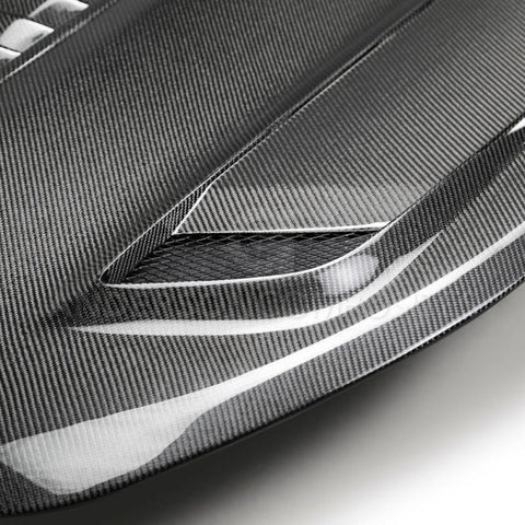 Anderson Composites 16-19 Chevrolet Camaro Double Sided Carbon Fiber Type-T2 Style Hood - AC-HD19CHCAM-T2-DS