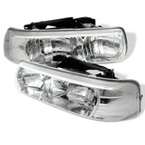 Spyder Chevy Silverado 1500/2500 99-02 Crystal Headlights Chrome HD-YD-CSIL99-C - 5012487