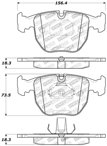 StopTech Performance 00-04 BMW M5 E39 / 00-06 X5 / 03-05 Range Rover HSE Front Brake Pads - 309.06810