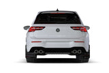 Rally Armor 2022 MK8 Volkswagen Golf GTI/R Black UR Mud Flap w/ White Logo - MF80-UR-BLK/WH