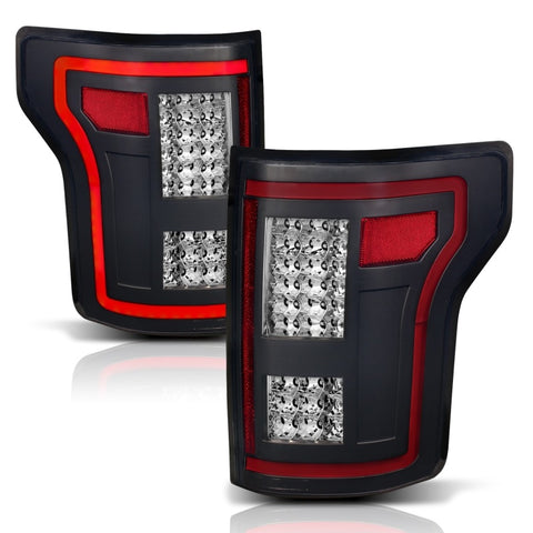 ANZO 15-17 Ford F-150 LED Taillights Black w/ Sequential - 311293