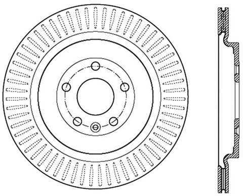 StopTech Sport Cross Drilled Brake Rotor - Front Right - 128.65137R