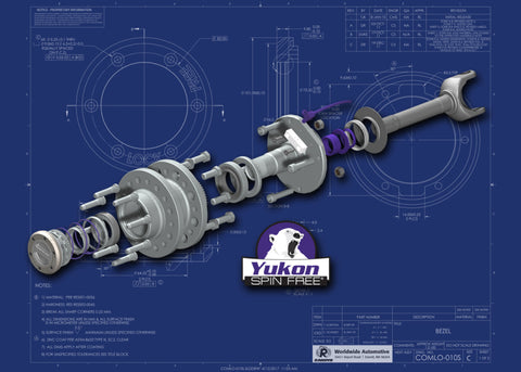 Yukon Gear Spin Free Locking Hub Conversion Kit For Dana 30 & Dana 44 TJ / XJ / YJ / 30 Spline - YA WU-08