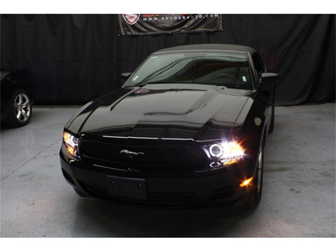 Spyder Ford Mustang 99-04 Projector Headlights LED Halo Black High H1 Low H1 PRO-YD-FM99-1PC-AM-BK - 5010445