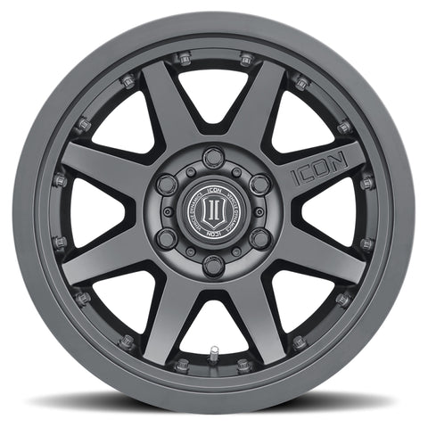 ICON Rebound Pro 17x8.5 5x4.5 0mm Offset 4.75in BS 71.5mm Bore Satin Black Wheel - 21817856547SB