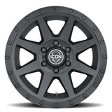 ICON Rebound 17x8.5 5x150 25mm Offset 5.75in BS 110.1mm Bore Double Black Wheel - 1817855557DB