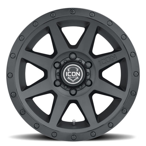 ICON Rebound 17x8.5 6x5.5 25mm Offset 5.75in BS 95.1mm Bore Double Black Wheel - 1817859057DB