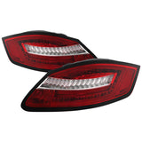 Spyder Porsche 987 Cayman 06-08 / Boxster 05-08 LED Tail Lights - Red Clear ALT-YD-P98705-LED-RC - 5083173