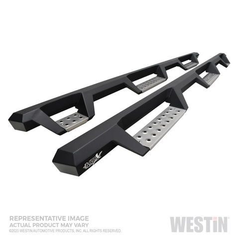 Westin 2020 Chevy Silverado 2500/3500 HDX Stainless Drop W2W Nerf Step Bars - Textured Black - 56-5347552