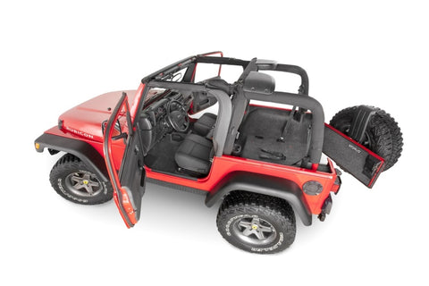 BedRug 97-06 Jeep TJ Front 3pc Floor Kit (w/o Center Console) - Incl Heat Shields (S/O Only) - BRTJ97FNC